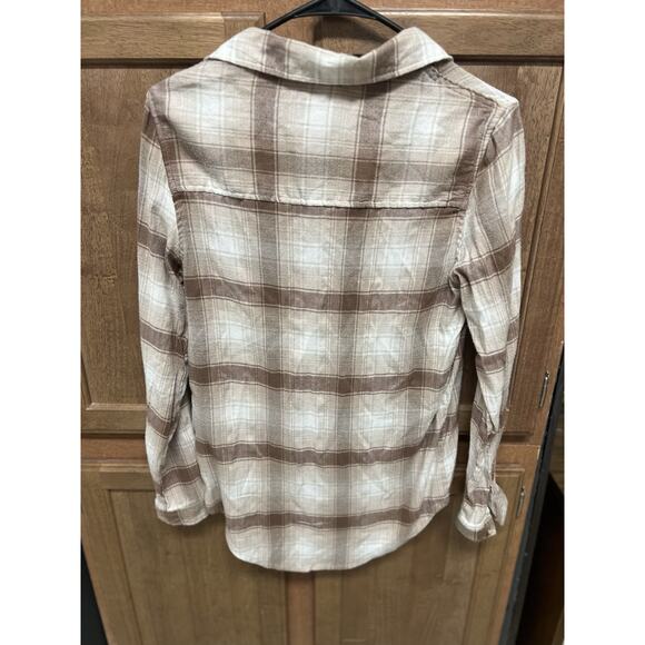 C&C California Mens Button Up Long Sleeve Shirt Beige Taupe Cream Ivory Size S - Picture 2 of 5